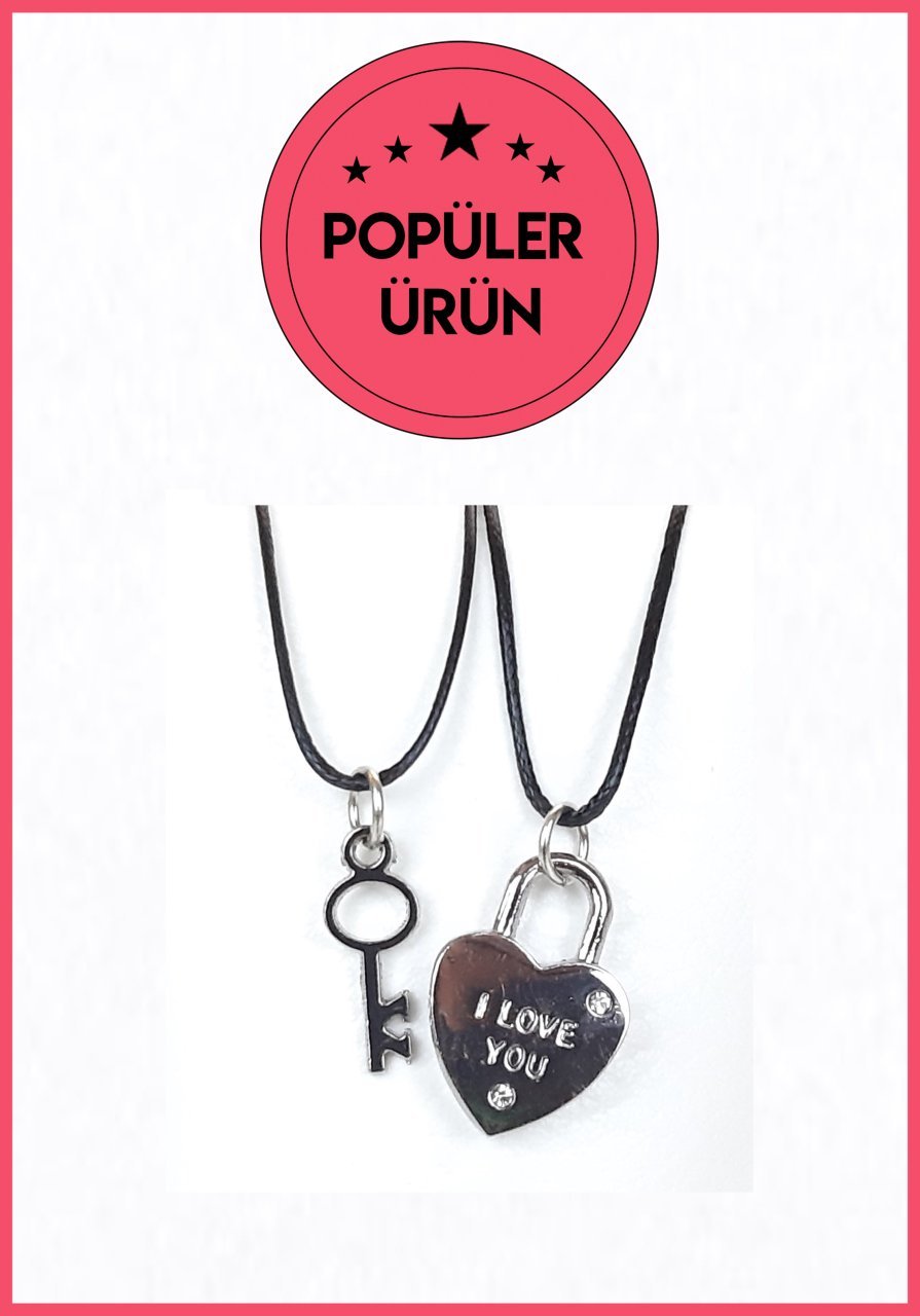I Love You Anahtar - Kilit Kolye
