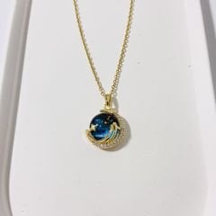 Kadın Paslanmaz Çelik Gold  Zincir Yıldız Gökyüzü Kolye