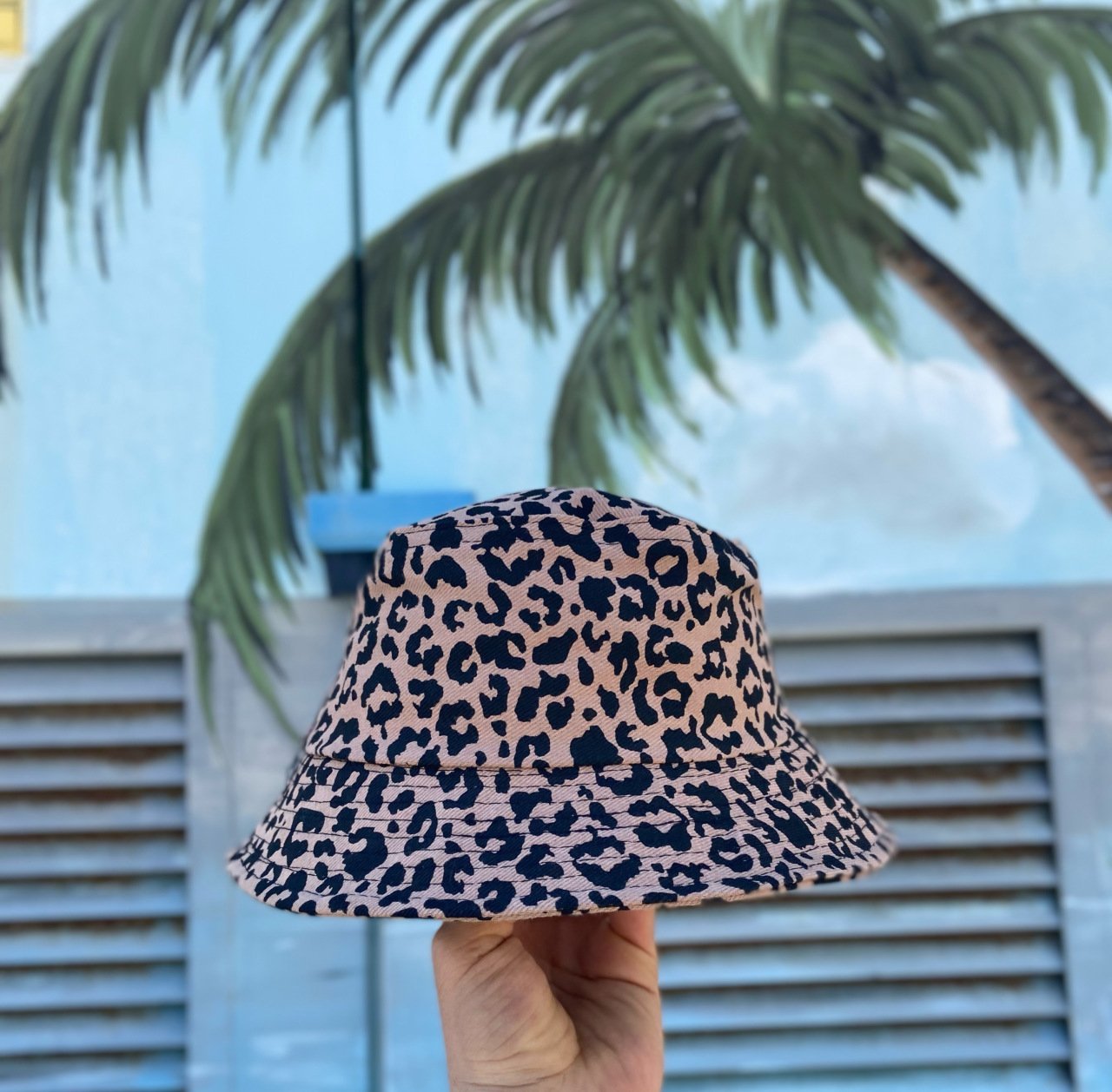 Leopar Desenli  Balıkçı Şapka ( Bucket Şapka )