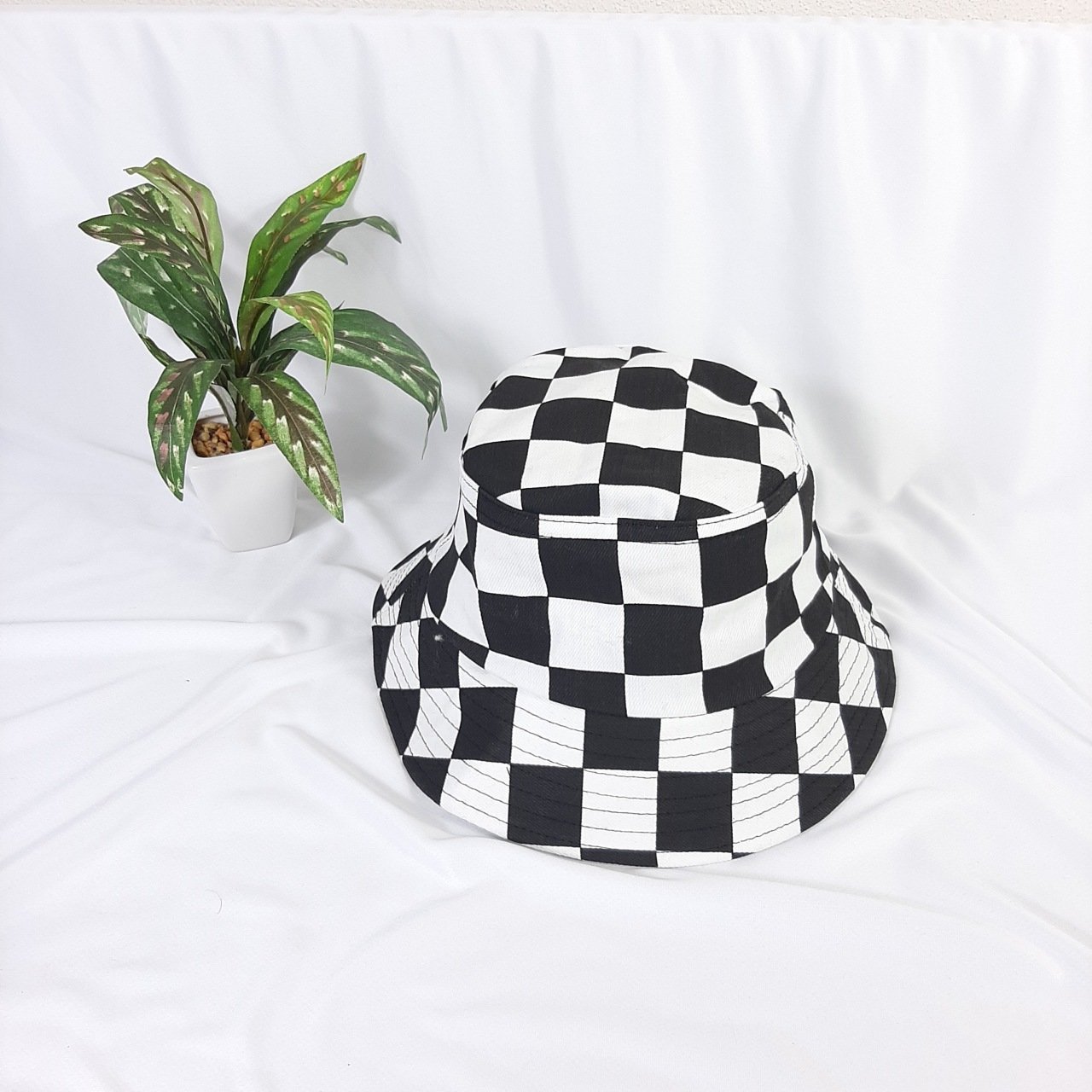 Dama Desenli  Desenli Balıkçı Şapka ( Bucket Şapka )
