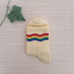 Zigzag Renkli Çizgili Çorap