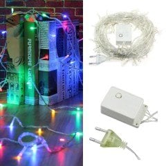 100 Ledli 8 Fonksiyonlu Karışık Renkli RGB Led Lamba