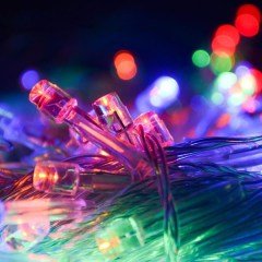 100 Ledli 8 Fonksiyonlu Karışık Renkli RGB Led Lamba