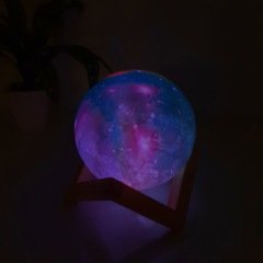 Galaxy Moon Gece Lambası