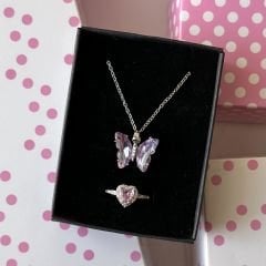 Pembe Kelebek Set