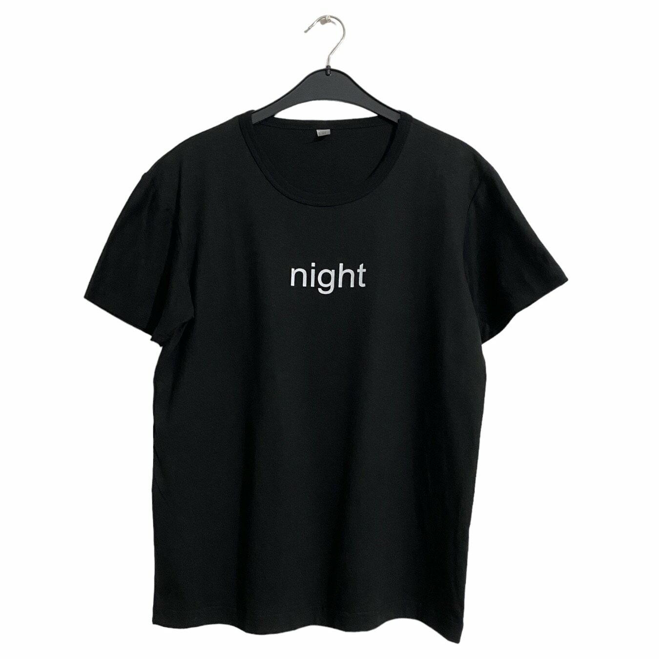 Night Baskılı Beyaz Unisex T-Shirt