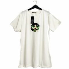 Powerpuff Baskılı Beyaz Kadın T-Shirt