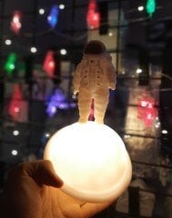 Astronot Saturn Gece Lambası