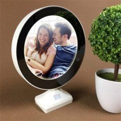 Yuvarlak Led Işıklı Sihirli Ayna Dekoratif Fotoğraf Çerçevesi