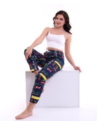 Yazı Baskılı Pijama Altı