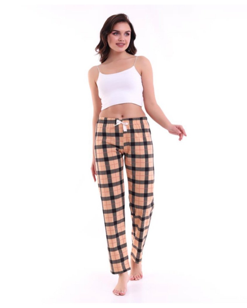 Çizgili Dama Pijama Altı