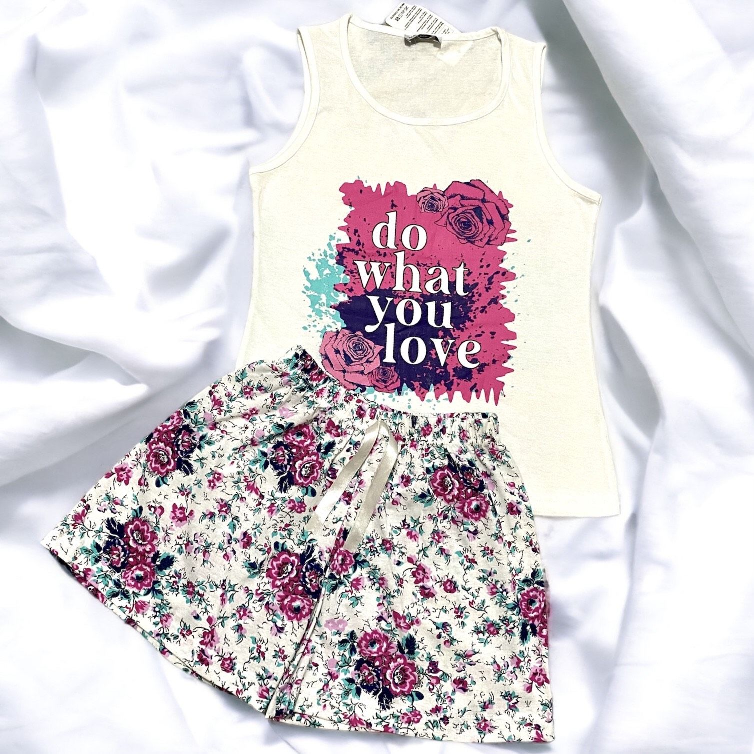 Love Baskılı Pijama Takımı