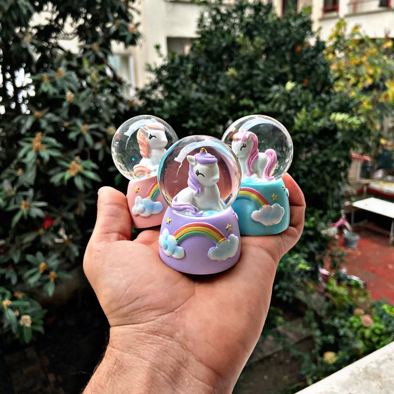 Unicorn ışıklı Kar Küresi