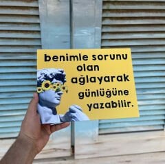 Benimle Sorunu Olan Ağlayarak Günlüğüne Yazabilir Ahşap Dekor