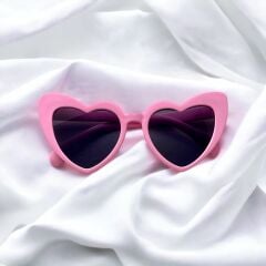 Pembe Kalp Güneş Gözlüğü