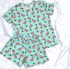 Flamingo Desenli Pijama Takımı
