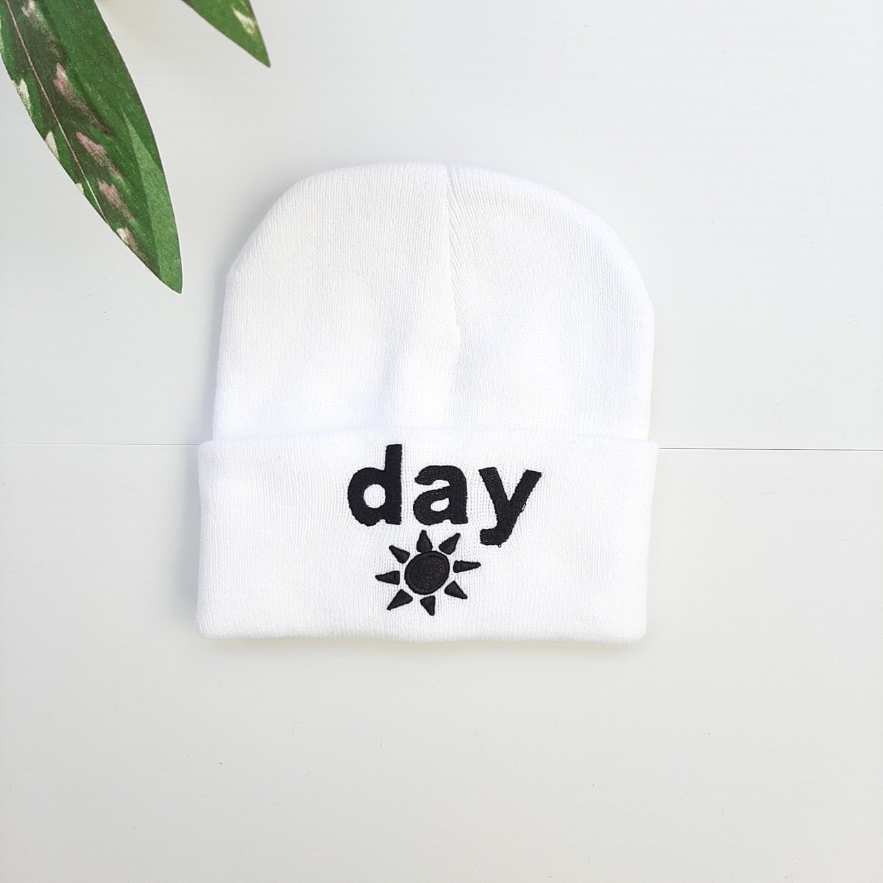 Day Nakışlı Bere - Beyaz