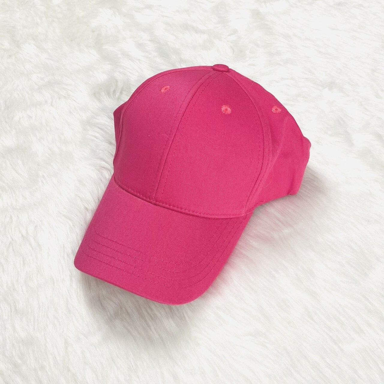 Düz Renk Şapka Koyu Pembe