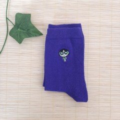 Powerpuff Nakışlı  Çorap - Mor