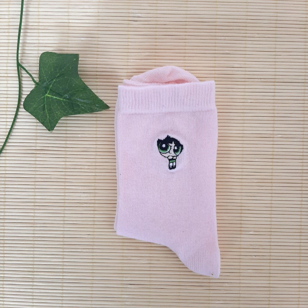 Powerpuff Nakışlı  Çorap - Pembe