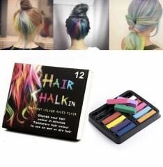 Hair Chalk 12 Li Saç Tebeşiri Renkli Saç Boyası Tebeşiri Geçici